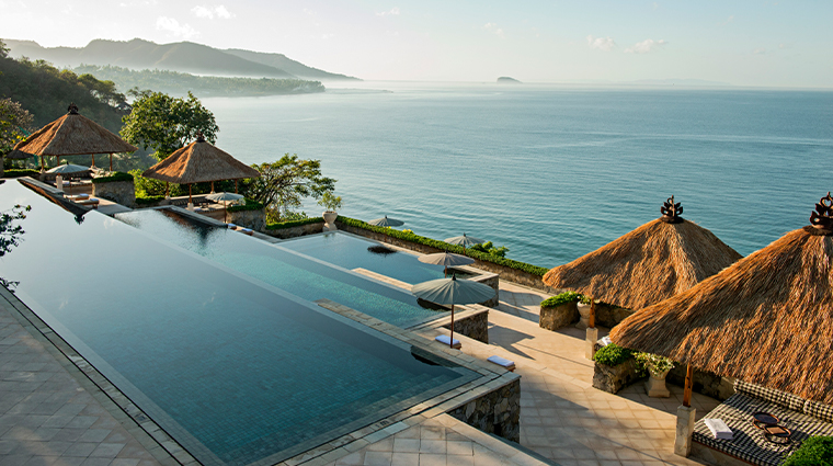 amankila three tiered main swimming pool