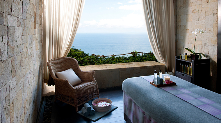the bulgari spa bali treatment room view