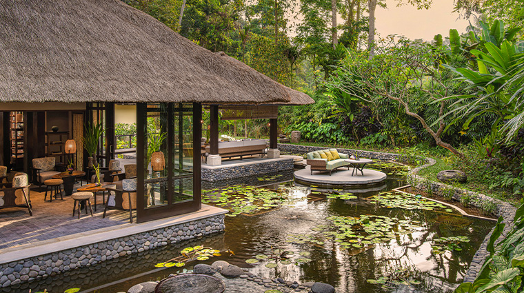 the sacred river spa at sayan lotus pond