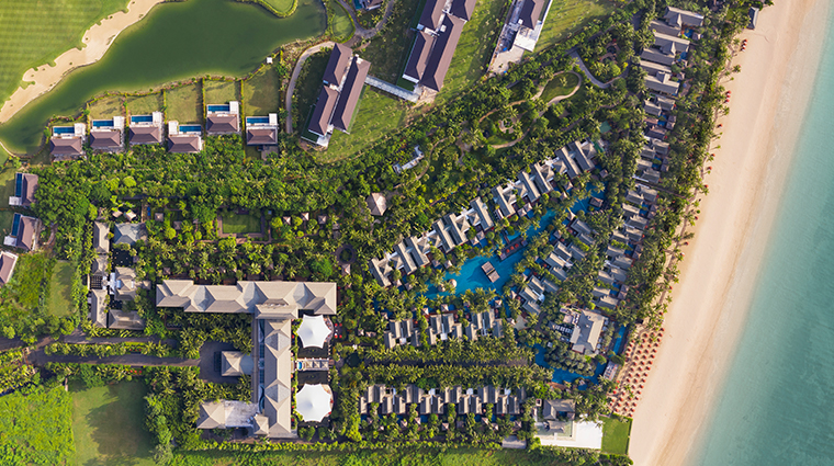 the st regis bali resort new aerial shot