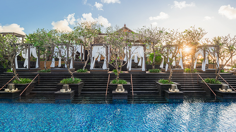 the st regis bali resort pool cabana