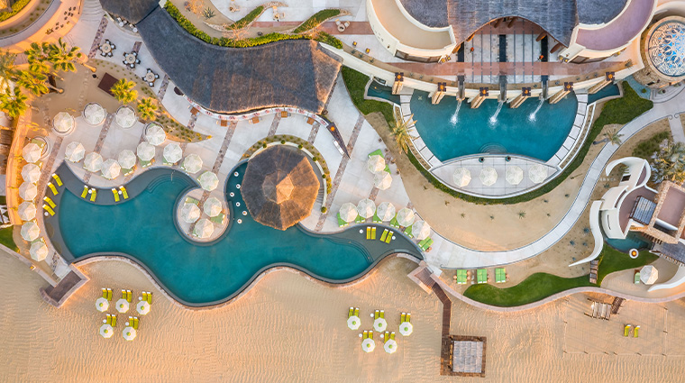 waldorf astoria los cabos pedregal new adults pool aerial